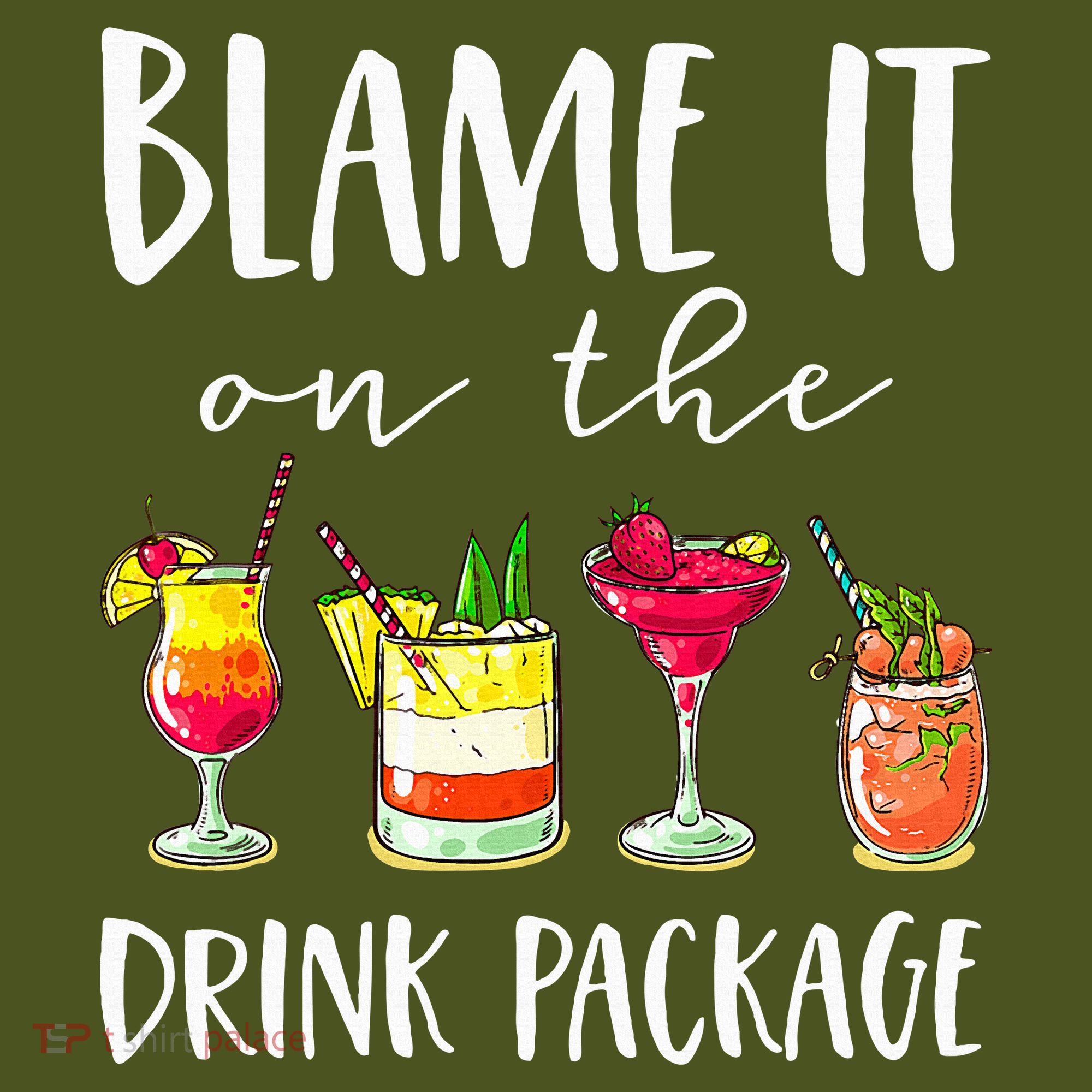 Funny Cruise Gifts Blame It On The Drink Package The Baniff Cuffed Pom Beanie