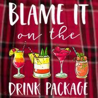 Funny Cruise Gifts Blame It On The Drink Package Men's Flannel Plaid Pajama Pants thumb 2