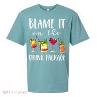 Funny Cruise Gifts Blame It On The Drink Package Sueded Cloud Jersey T-Shirt thumb 0