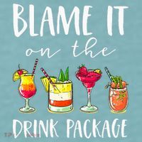 Funny Cruise Gifts Blame It On The Drink Package Sueded Cloud Jersey T-Shirt thumb 2