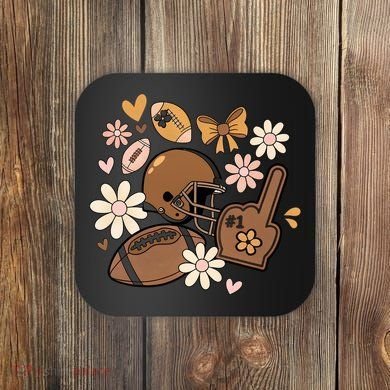Football Coquette Game Day Mashup Coaster