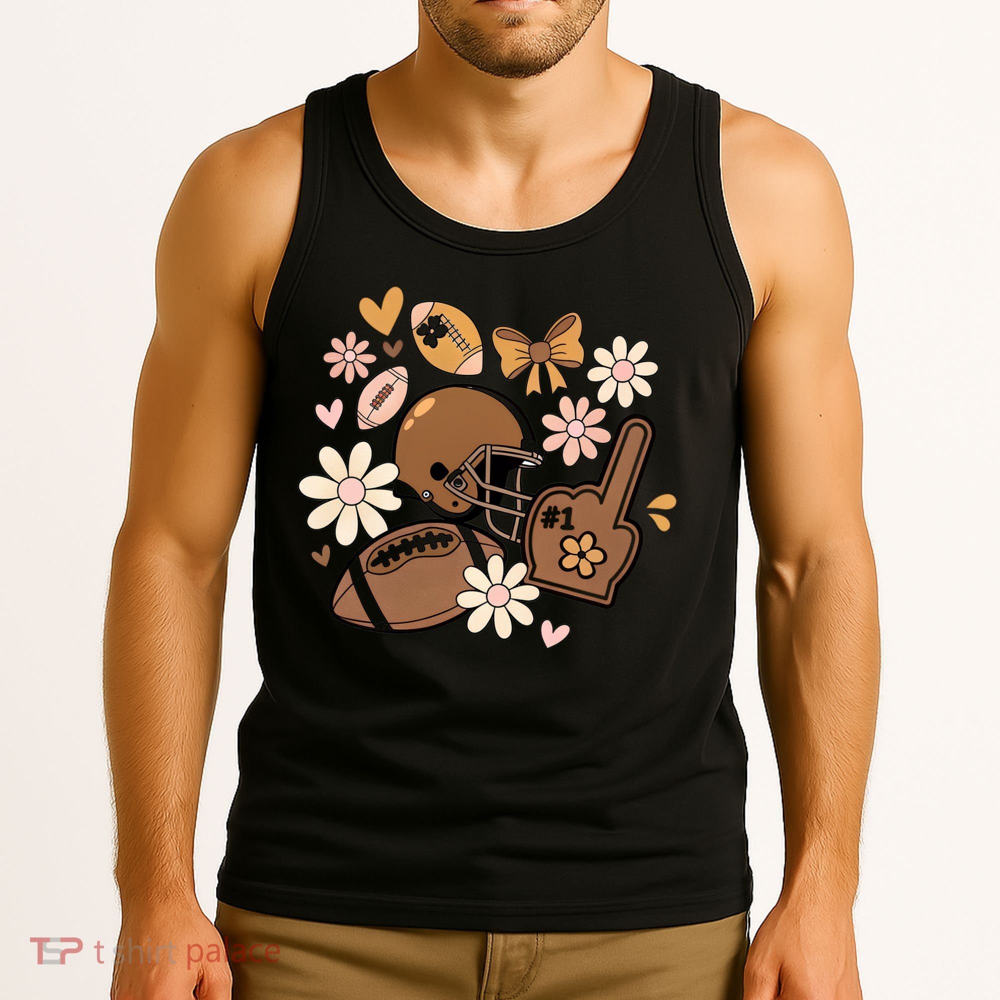 Football Coquette Game Day Mashup Tank Top