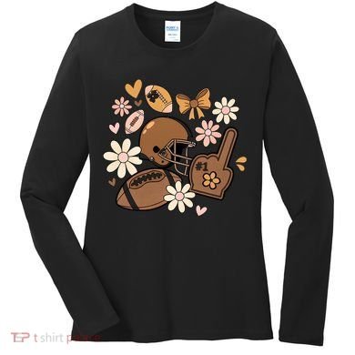 Football Coquette Game Day Mashup Women's Long Sleeve Shirt