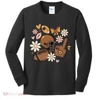 Football Coquette Game Day Mashup Kids Long Sleeve Shirt thumb 0