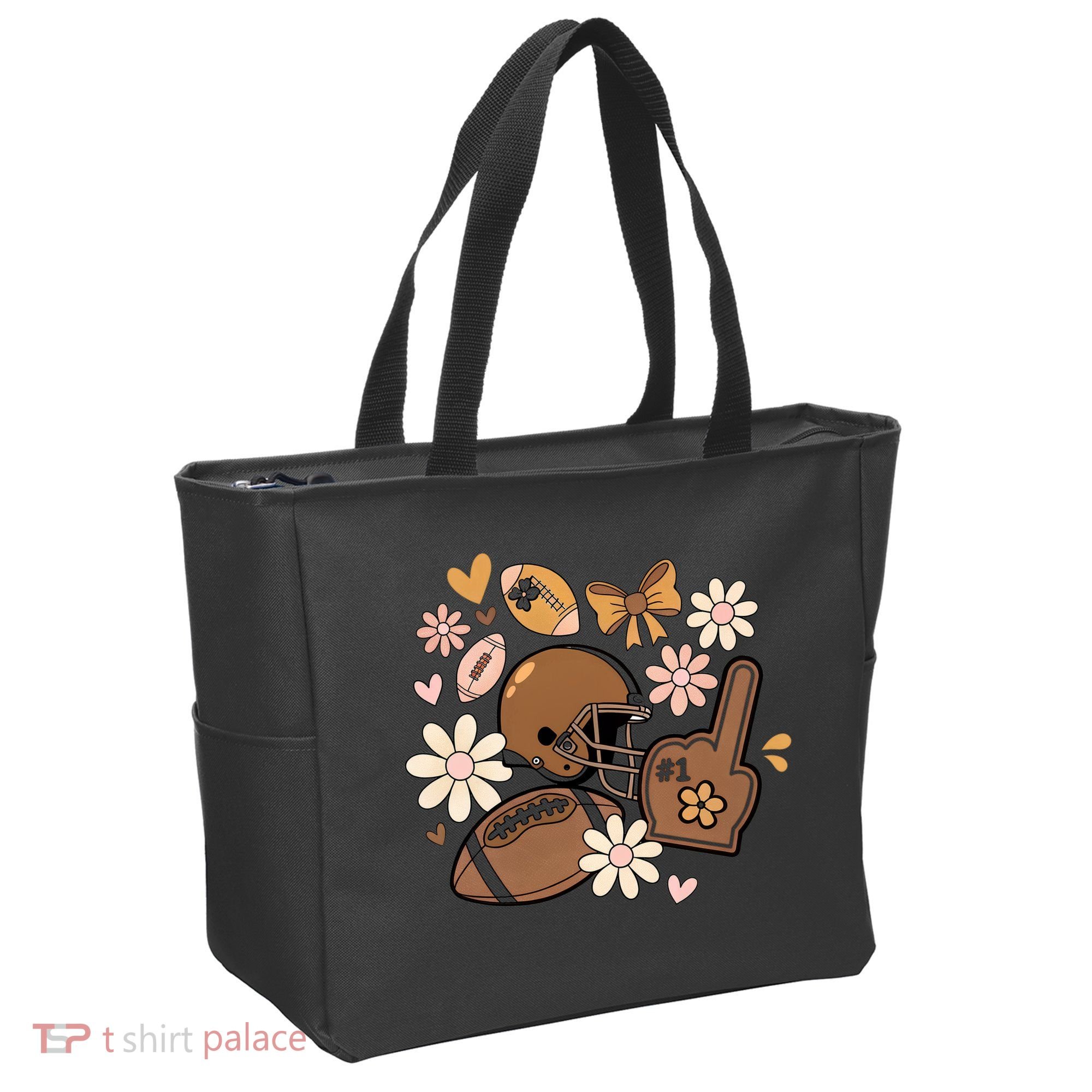 Football Coquette Game Day Mashup Tote Bag