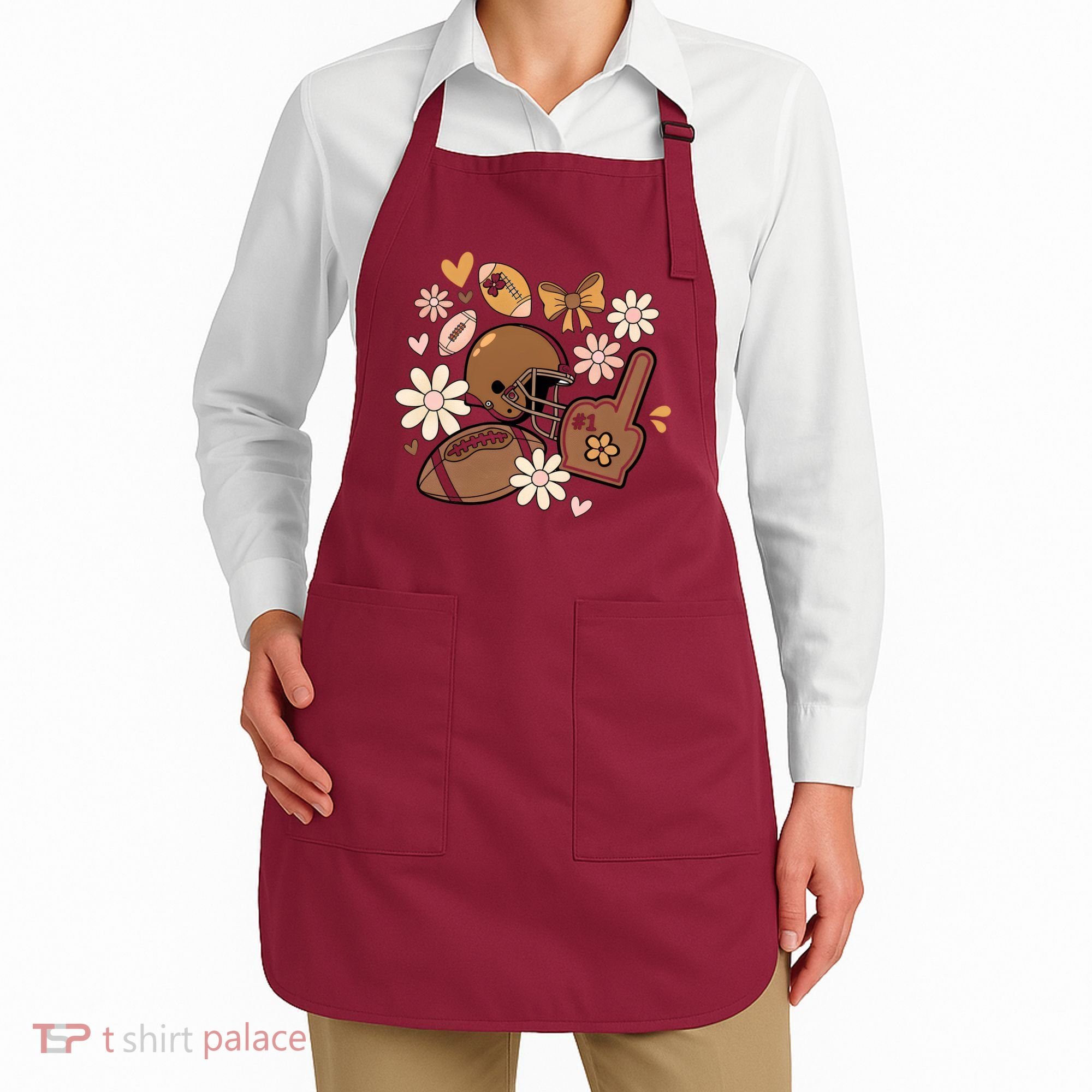 Football Coquette Game Day Mashup Apron
