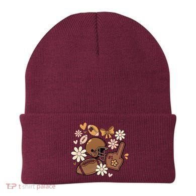 Football Coquette Game Day Mashup Beanie