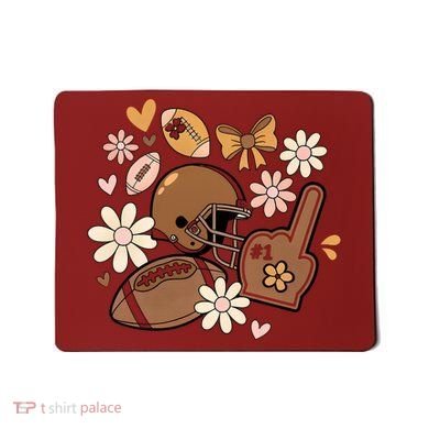 Football Coquette Game Day Mashup Mousepad