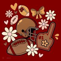 Football Coquette Game Day Mashup Mousepad thumb 1