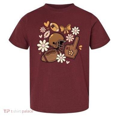 Football Coquette Game Day Mashup Toddler T-Shirt