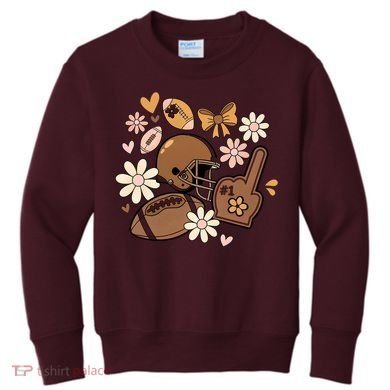 Football Coquette Game Day Mashup Kids Sweatshirt