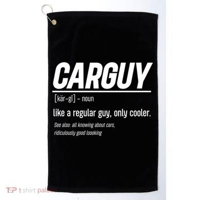 Funny Car Guy Definition Meaningful Gift Golf Towel