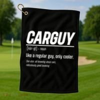 Funny Car Guy Definition Meaningful Gift Golf Towel thumb 1