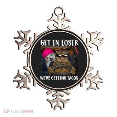 Funny Cats Get In Loser We're Getting Tacos Ornament