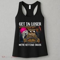 Funny Cats Get In Loser We're Getting Tacos Women's Tank Top thumb 3