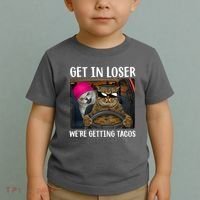 Funny Cats Get In Loser We're Getting Tacos Toddler T-Shirt thumb 2