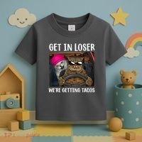 Funny Cats Get In Loser We're Getting Tacos Toddler T-Shirt thumb 3