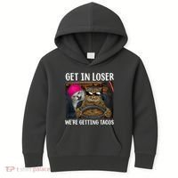Funny Cats Get In Loser We're Getting Tacos Kids Hoodie thumb 0