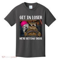 Funny Cats Get In Loser We're Getting Tacos Kids T-Shirt thumb 0