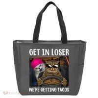 Funny Cats Get In Loser We're Getting Tacos Tote Bag thumb 0