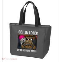 Funny Cats Get In Loser We're Getting Tacos Tote Bag thumb 3