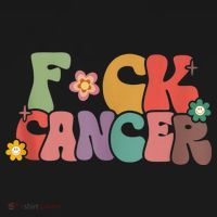 Fuck Cancer Groovy Retro Women's Hoodie thumb 2