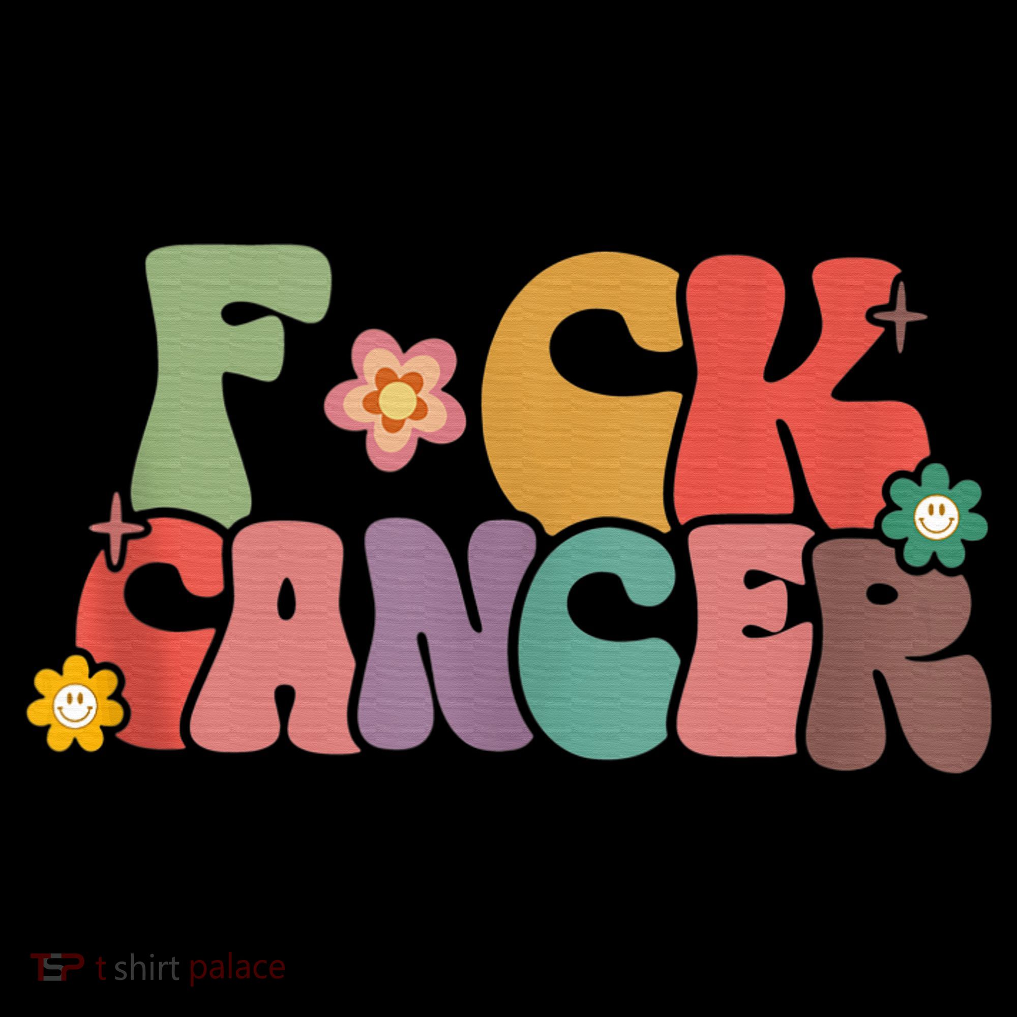 Fuck Cancer Groovy Retro Women's Hoodie