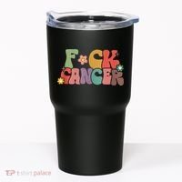 Fuck Cancer Groovy Retro Tumbler thumb 0