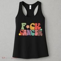 Fuck Cancer Groovy Retro Women's Tank Top thumb 3