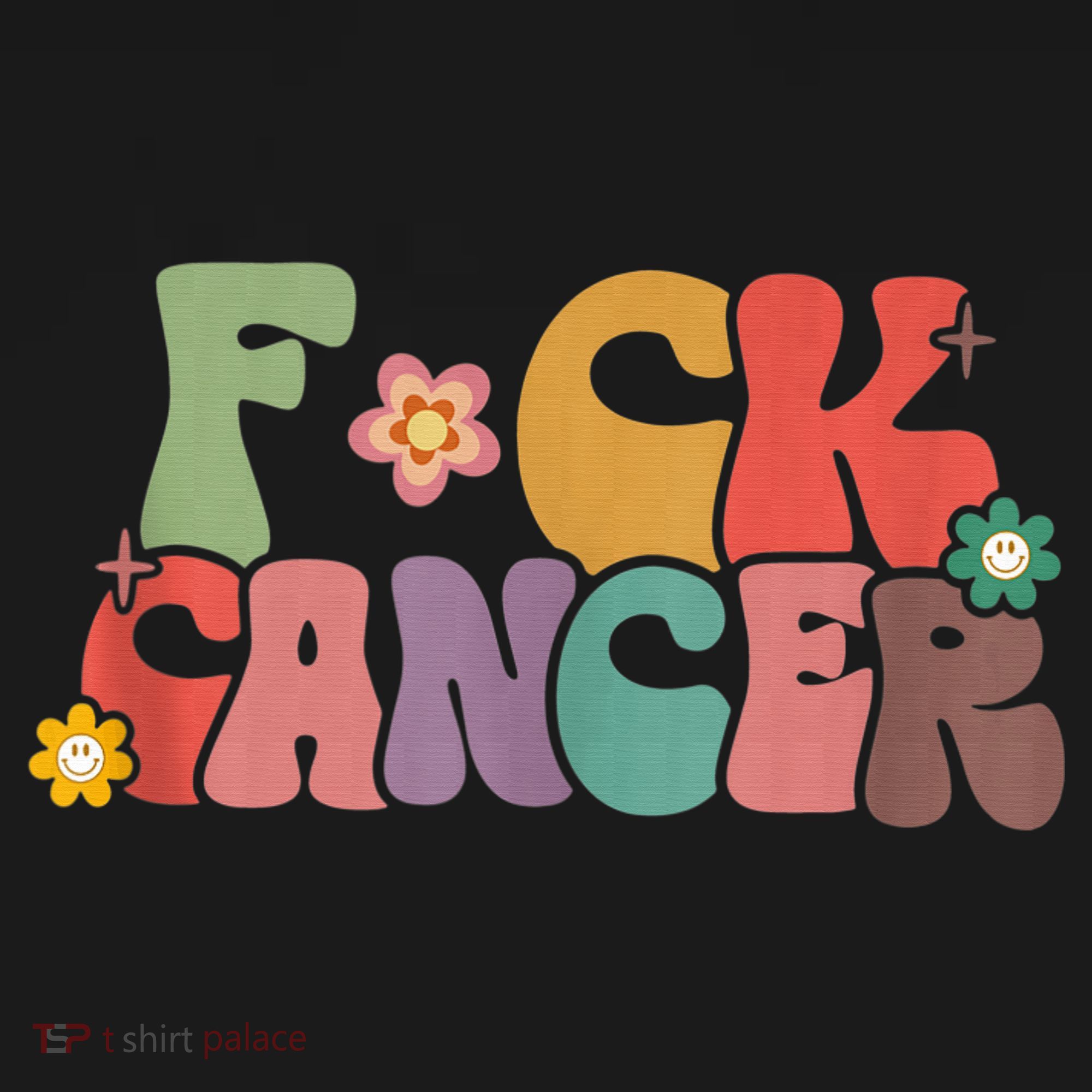 Fuck Cancer Groovy Retro Women's Tank Top
