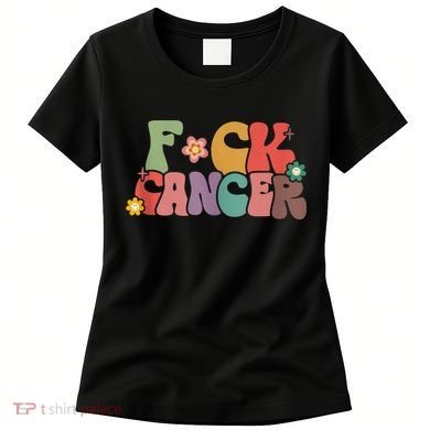 Fuck Cancer Groovy Retro Women's T-Shirt