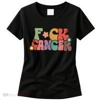 Fuck Cancer Groovy Retro Women's T-Shirt thumb 0