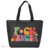 Fuck Cancer Groovy Retro Tote Bag thumb 0