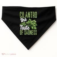 Funny Cilantro Green Herb Dislike Bad Taste Of Sadness USA-Made Doggie Bandana thumb 0