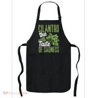 Funny Cilantro Green Herb Dislike Bad Taste Of Sadness Apron thumb 0