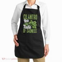Funny Cilantro Green Herb Dislike Bad Taste Of Sadness Apron thumb 2