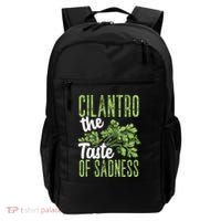 Funny Cilantro Green Herb Dislike Bad Taste Of Sadness Backpack thumb 0