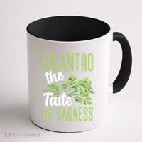 Funny Cilantro Green Herb Dislike Bad Taste Of Sadness Coffee Mug thumb 1
