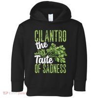 Funny Cilantro Green Herb Dislike Bad Taste Of Sadness Toddler Hoodie thumb 0