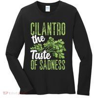 Funny Cilantro Green Herb Dislike Bad Taste Of Sadness Women's Long Sleeve Shirt thumb 0