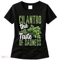Funny Cilantro Green Herb Dislike Bad Taste Of Sadness Women's T-Shirt thumb 0