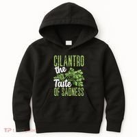 Funny Cilantro Green Herb Dislike Bad Taste Of Sadness Kids Hoodie thumb 0