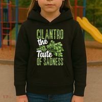 Funny Cilantro Green Herb Dislike Bad Taste Of Sadness Kids Hoodie thumb 3