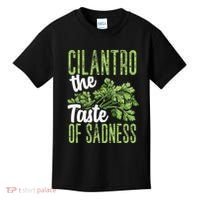 Funny Cilantro Green Herb Dislike Bad Taste Of Sadness Kids T-Shirt thumb 0