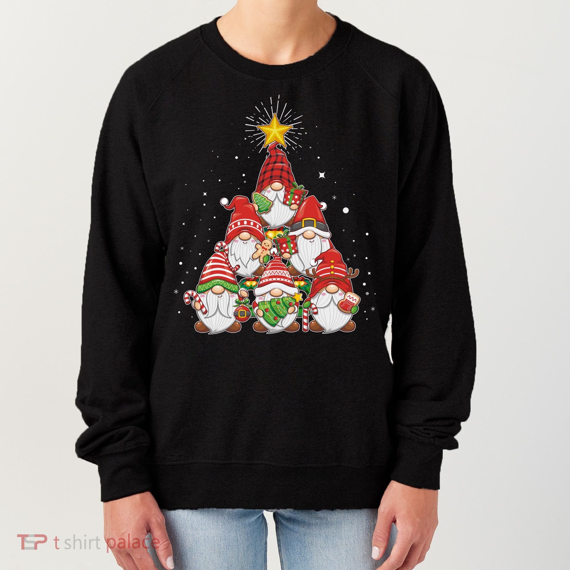 Funny Christmas Gnome Tree Women's Sweatshirt