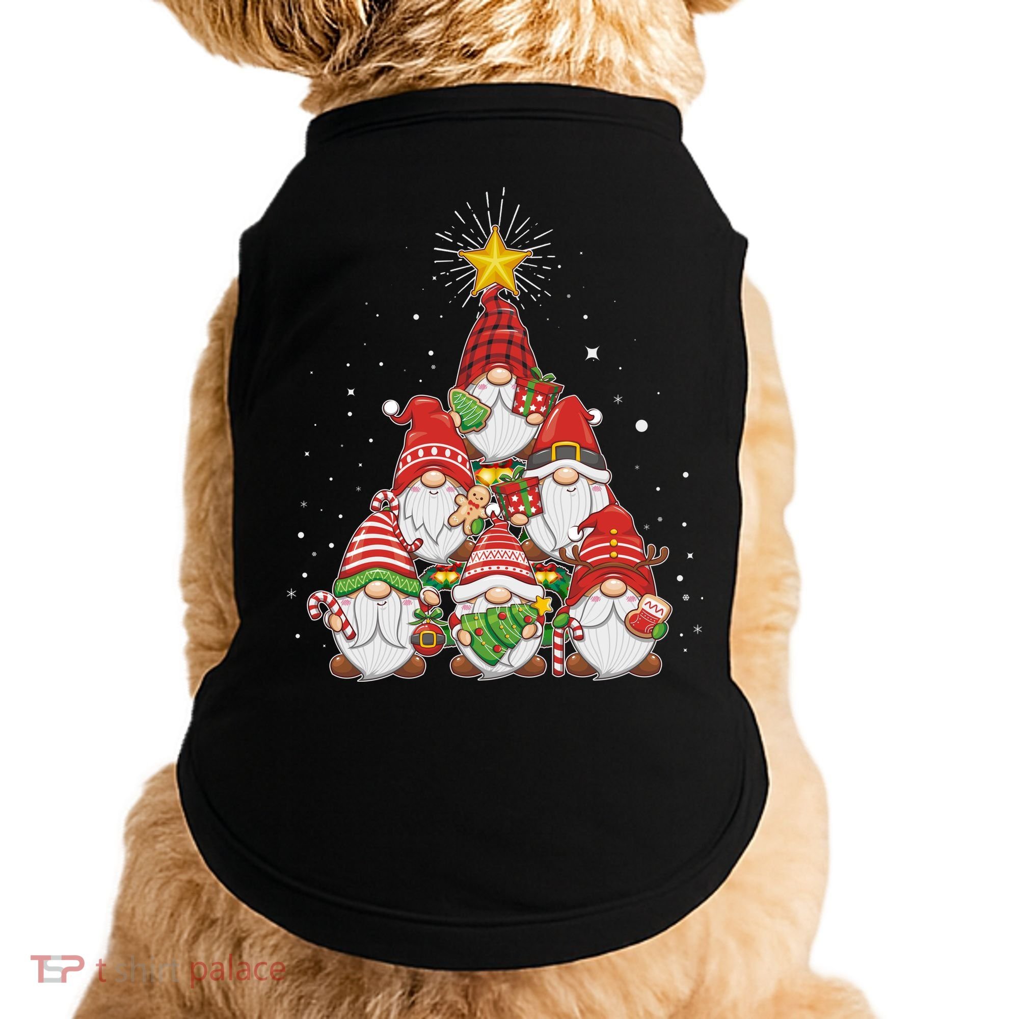 Funny Christmas Gnome Tree Doggie Tank