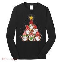 Funny Christmas Gnome Tree Long Sleeve Shirt thumb 0