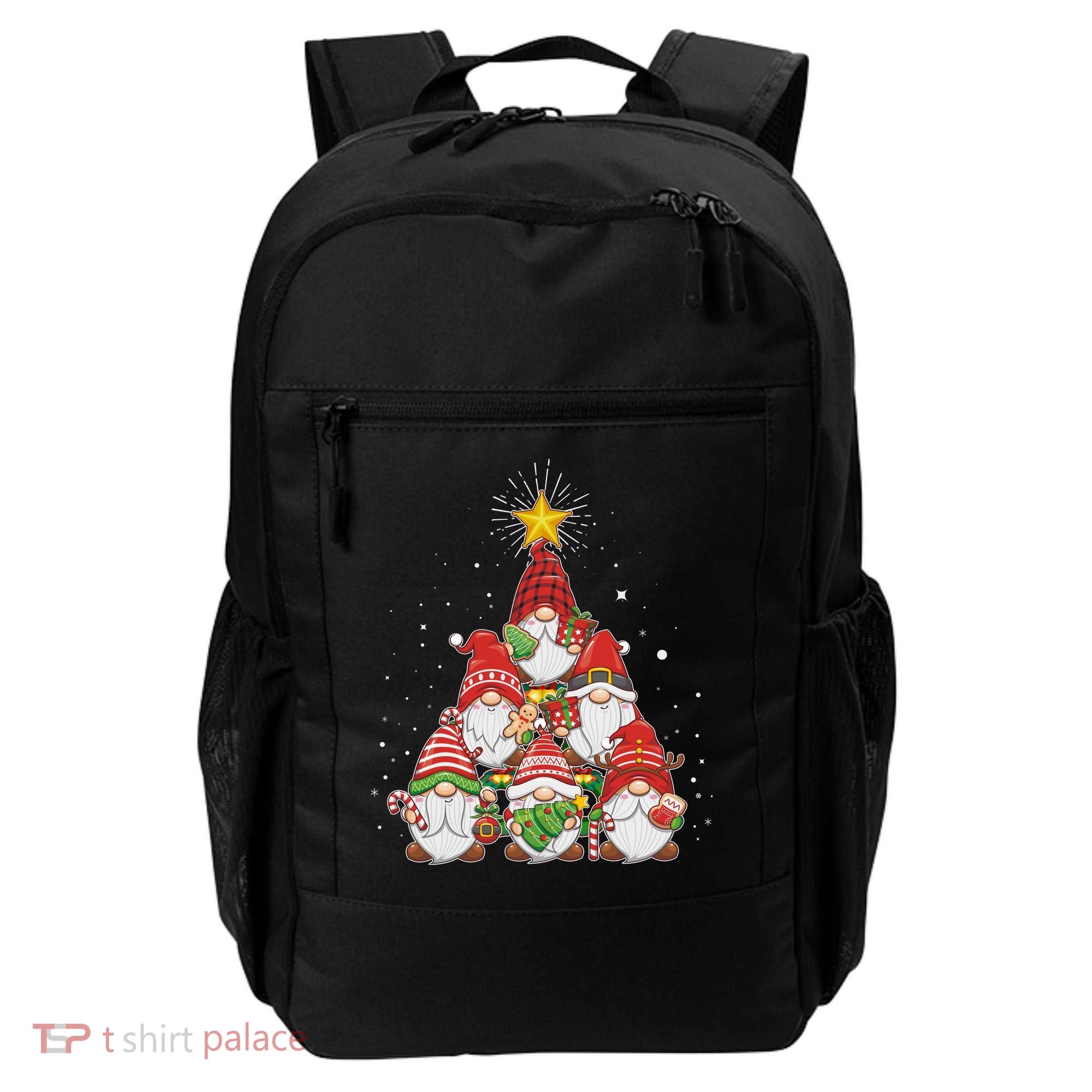 Funny Christmas Gnome Tree Backpack