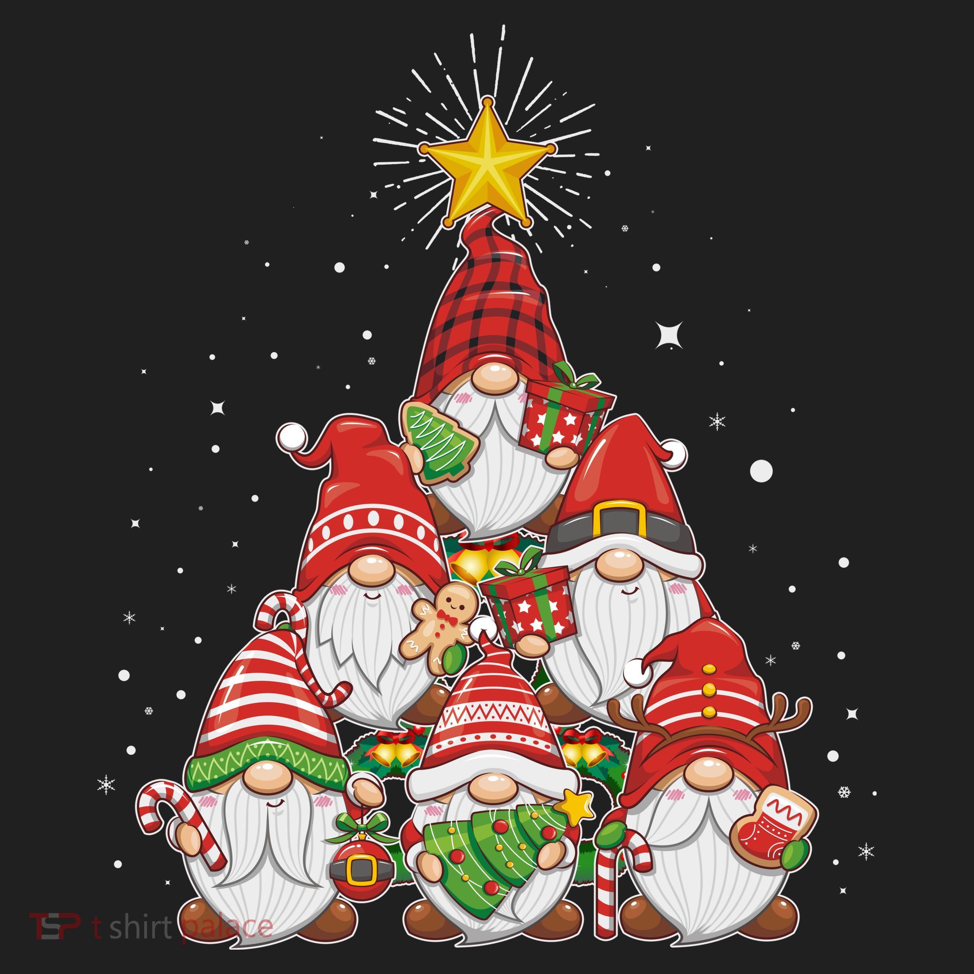 Funny Christmas Gnome Tree Beanie