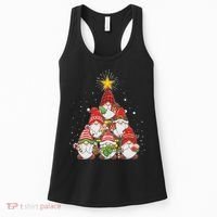 Funny Christmas Gnome Tree Women's Tank Top thumb 0